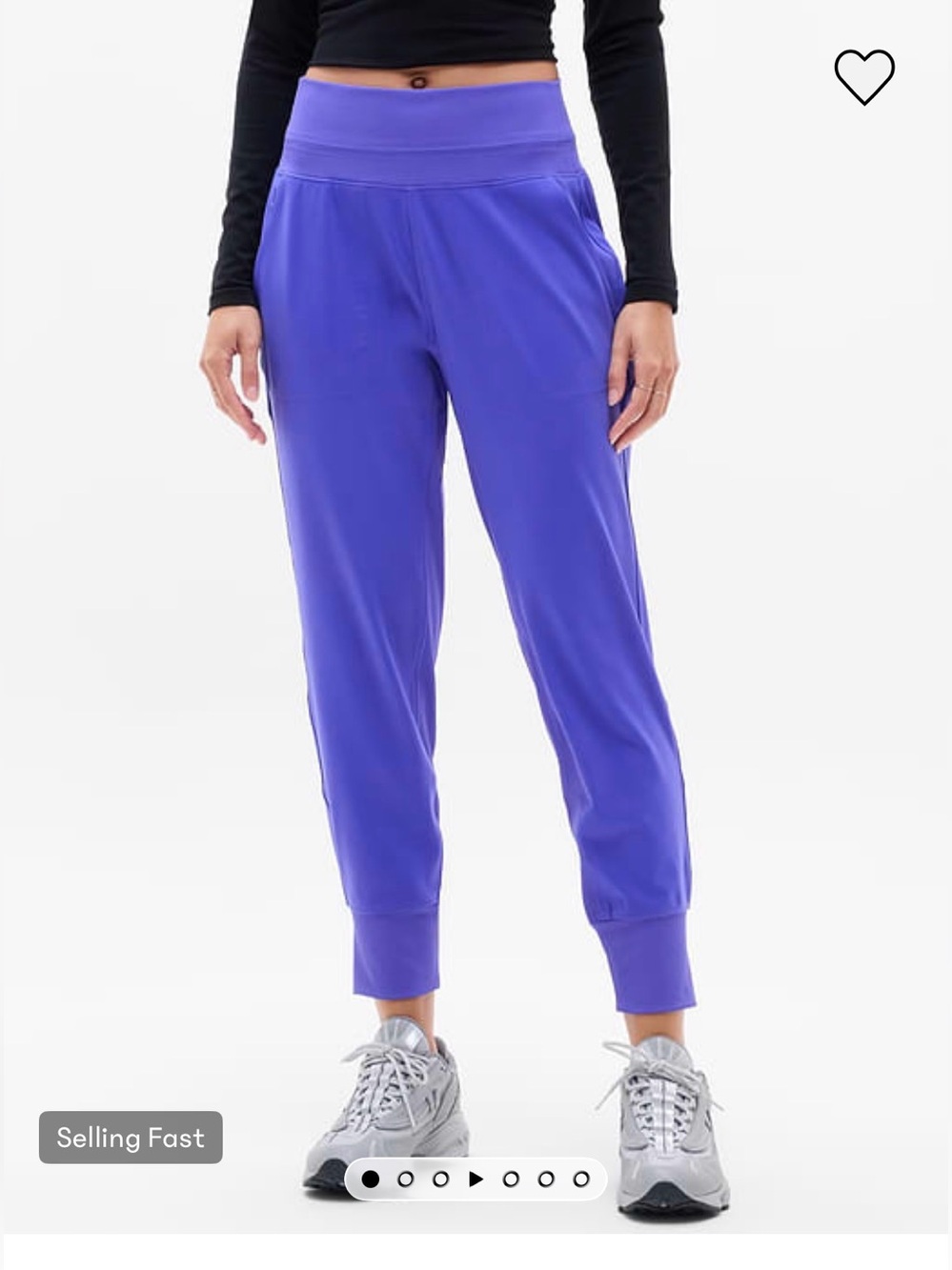 Athleta Vibrant Purple High-Waist Jogger Pants